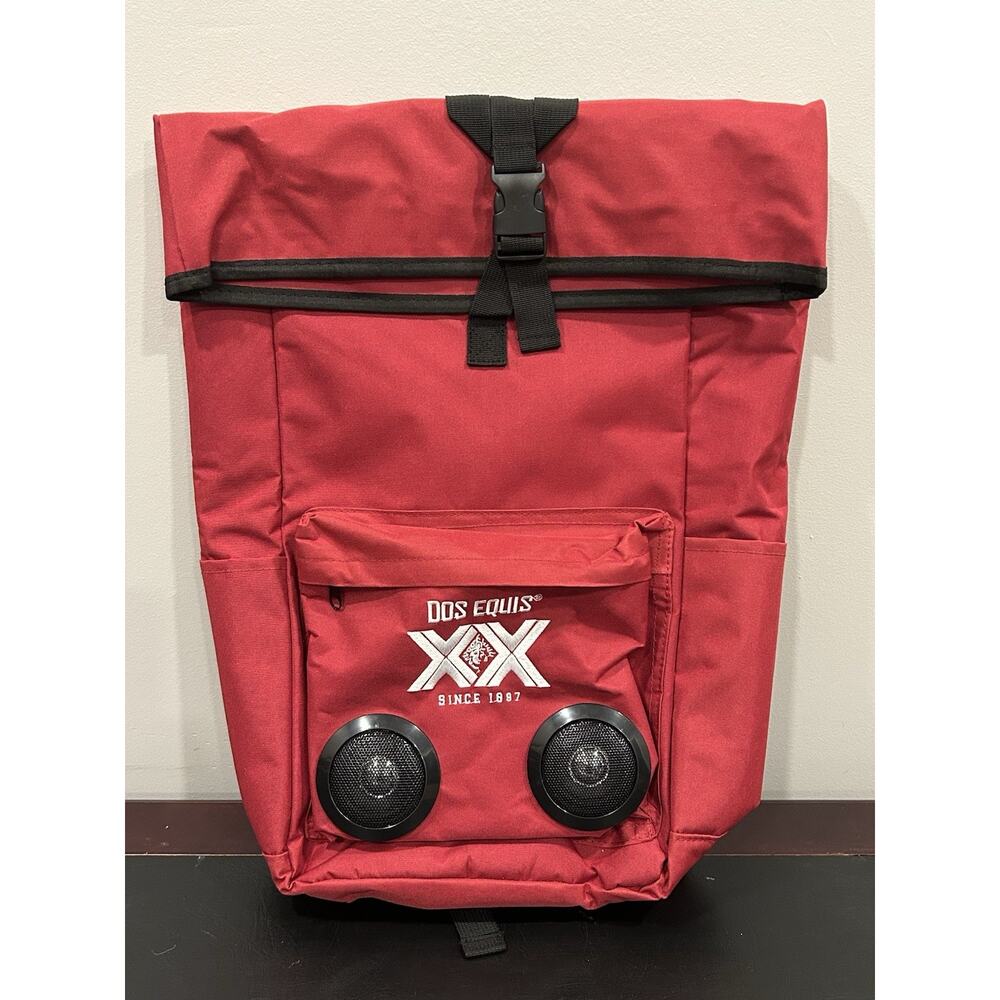 Official Dos Equis Insulated Cooler Backpack w/ Built-in Bluetooth Speakers NEW